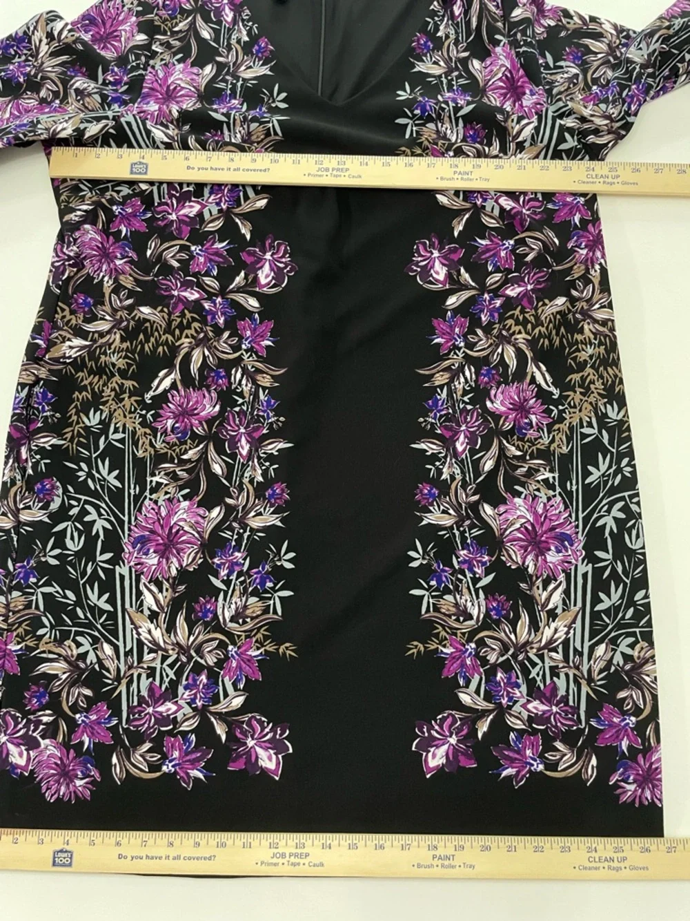 INC Women's Purple & Black Floral Knit Shift Dress, size 3X - Picture 9 of 11
